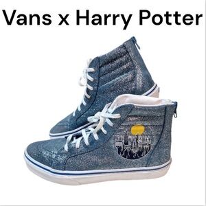 Vans x Happy Potter Unisex Children's Blue Sk8 HI Casual Sneakers - Size 7